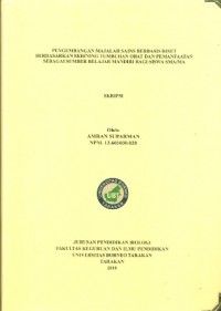 Pengembangan Majalah Sains Berbasis Riset Berdasarkan Skrining Tumbuhan Obat Dan Pemanfaatan Sebagai Sumber Belajar Mandiri Bagi Siswa SMA/MA