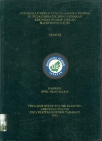 Peramalan Beban Puncak Jangka Pendek Di Pulau Sebatik Menggunakan Jaringan Syaraf Tiruan Backpropagation