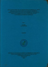 Pengaruh Perlakuan Pemotongan Propagul Jenis Rhizophora mucronate Dengan Panjang Berbeda Terhadap Survival Rate Di Pembibitan Mangrove Fakultas Perikanan Dan Ilmu Kelautan Universitas Borneo Tarakan