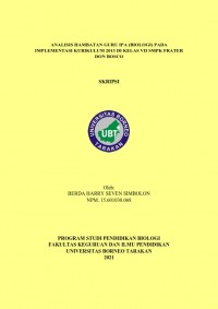 Analisis Hambatan Guru IPA (Biologi) Pada Implementasi Kurikulum 2013 Di Kelas VII SMPK Frater Don Bosco