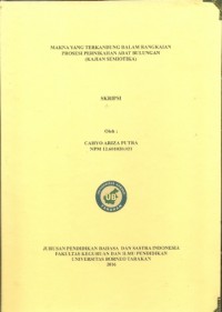 Makna Yang Terkandung Dalam Rangkaian Prosesi Pernikahan Adat Bulungan (Kajian Semiotika)