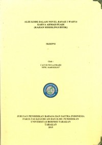 Alih Kode Dalam Novel Ranah 3 Warna Karya Ahmad Fuadi (Kajian Sosiolinguistik)