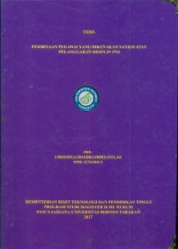 Pembinaan Pegawai Yang Dikenakan Sanksi Atas Pelanggaran Disiplin PNS