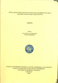 Kesalahan Menulis Surat Dinas Dalam Menggunakan Kalimat Di Kantor Camat Bunyu