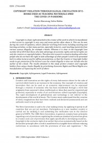 Copyright Violation Through Illegal Circulation of Ebooks Used as Teaching Materials Amid the Covid-19 Pandemic