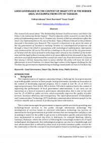 Good Governance in the Context of Smart City in the Border Area: An Example From City of Tarakan