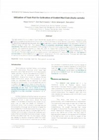Utilization of Trash Fish for Cultivation of Crablet Mud Crab (Scylla Serrata)