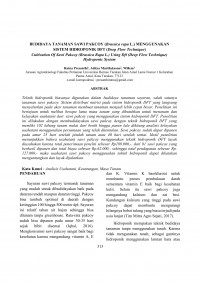 Budidaya Tanaman Sawi Pakcoy (Brassica Rapa L.) Menggunakan Sistem Hidroponik DFT (Deep Flow Technique)