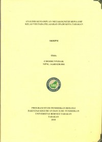 Analisis Kemampuan Metakognitif Siswa SMP Kelas VIII Pada Pelajaran IPA Di Kota Tarakan