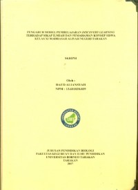 Pengaruh Model Pembelajaran Discovery Learning Terhadap Sikap Ilmiah Dan Pemahaman Konsep Siswa Kelas XI Madrasah Aliyah Negeri Tarakan