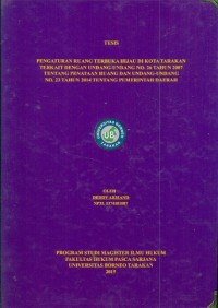 Pengaturan Ruang Terbuka Hijau Di Kota Tarakan Terkait Dengan Undang-Undang No. 26 Tahun 2007 Tentang Penataan Ruang Dan Undang-Undang No. 23 Tahun 2014 Tentang Pemerintahan Daerah