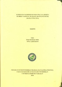 Kohesi dan Koherensi Pada Wacana Berita Rubrik Nasional Di Majalah Online Detik (Kajian Wacana)