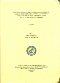 Pengaruh Model Pembelajaran Predict-Observe--Explain (POE) Berbantuan Media Audiovisual Terhadap Pemahaman Konsep IPA Siswa Kelas VII SMP Negeri Tarakan