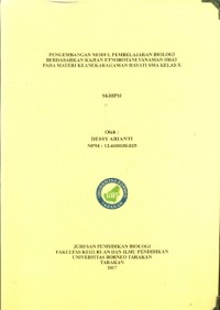 Pengembangan Modul Pembelajaran Biologi Berdasarkan Kajian Etnobotani Tanaman Obat Pada Materi Keanekaragaman Hayati SMA Kelas X