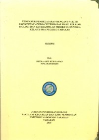 Pengaruh Pembelajaran Dengan Starter Experiment Approach Terhadap Hasil Belajar Biologi dan Keterampilan Proses Sains Siswa Kelas X SMA Negeri 3 Tarakan