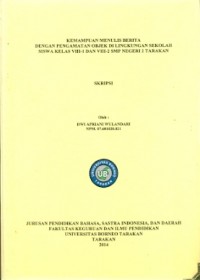 Kemampuan Menulis Berita Dengan Pengamatan Objek Di Lingkungan Sekolah Siswa Kelas VIII-1 Dan VIII-2 SMP Negeri 2 Tarakan