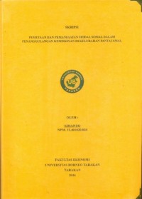 Pemetaan Dan Pemanfaatan Modal Sosial Dalam Penanggulangan Kemiskinan Di Kelurahan Pantai Amal