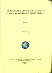 The Effectiveness Of Using Roundtable Technique To Improve Students Reading Comprehension Ability Of Descriptive Text At Eight Grade Of MTs Negeri Tarakan