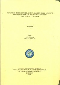 Pengaruh Model Pembelajaran Problem Based Learning (PBL) Terhadap Hasil Belajar IPA Kelas VII SMP Negeri 4 Tarakan
