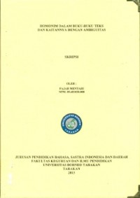 Homonim Dalam Buku-Buku Teks dan Kaitannya Dengan Ambiguitas