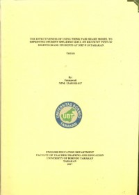 The Effectiveness Of Using Think Pair Share Model To Improving Student Speaking Skill On Recount Text Of Eighth Grade Students At SMP N 10 Tarakan