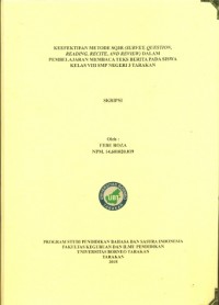 Keefektifan Metode SQ3R (Survey, Question, Reading, Recite, And Review) Dalam Pembelajaran Membaca Teks Berita Pada Siswa Kelas VIII SMP Negeri 3 Tarakan