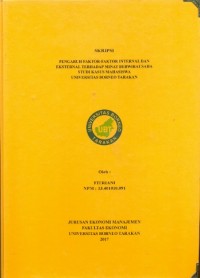 Pengaruh Faktor-Faktor Internal Dan Eksternal Terhadap Minat Berwirausaha Studi Kasus Mahasiswa Universitas Borneo Tarakan