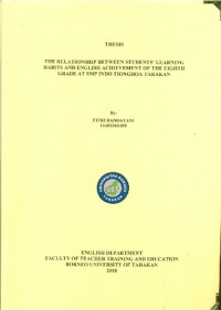 The Relationship Between Students’ Learning Habits And English Achievement Of The Eighth Grade At SMP Indo Tionghoa Tarakan