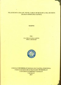 Nilai Budaya Dalam Novel Tarian Bumi Karya Oka Rusmini (Kajian Sosiologi Sastra)