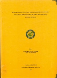 Pengaruh Rasio Keuangan Terhadap Return Saham Pada Perusahaan BUMN Go Public Di Bursa Efek Indonesia Periode 2007-2012