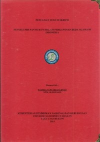Penyelundupan Hukum Dalam Perkawinan Beda Agama Di Indonesia