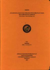 Analisis Kelayakan dan Strategi Pengembangan Usaha Ikan Teri Di Kota Tarakan (Studi Kasus Usaha Kembang Turi)