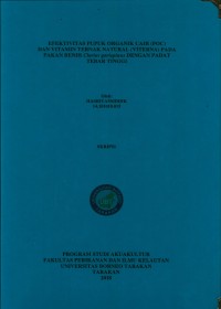 Efektivitas Pupuk Organik Cair (POC) Dan Vitamin Ternak Natural (VITERNA) Pada Pakan Benih Clarias Gariepinus Dengan Padat Tebar Tinggi