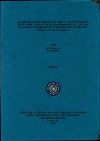 Efektivitas Sistem Biofilter Aerob-Anaerob Dalam Mereduksi Kandungan TSS (Total Suspended Solid), TDS (Total Disolve Solid), Dan Kekeruhan Limbah Cair Rumah Sakit Angkatan Laut Tarakan