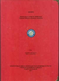 Penegakan Hukum Terhadap Tindak Pidana Illegal Logging