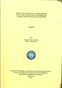 Mitos Upacara Ritual Tarian Bedewa Suku Tidung Kecamatan Sembakung (Kajian Semiologi Roland Barthes)