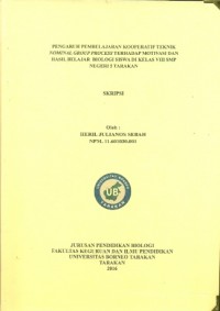 Pengaruh Pembelajaran Kooperatif Teknik Nominal Group Process Terhadap Motivasi Dan Hasil Belajar Biologi Siswa Di Kelas VIII SMP Negeri 5 Tarakan