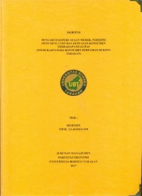 Pengaruh Kepercayaan Merek, Persepsi Switching Cost Dan Kepuasan Konsumen Terhadap Loyalitas (Studi Kasus Pada Konsumen Pertamax Di Kota Tarakan)