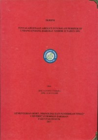 Penyalahgunaan Airsoft Gun Dalam Perspektif Undang-Undang Darurat Nomor 12 Tahun 1951