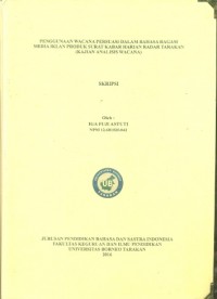 Penggunaan Wacana Persuasi Dalam Bahasa Ragam Media Iklan Produk Surat Kabar Harian Radar Tarakan (Kajian Analisis Wacana)