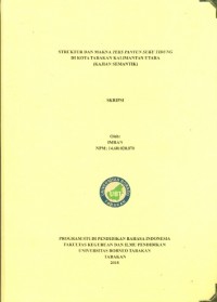 Struktur Dan Makna Teks Pantun Suku Tidung Di Kota Tarakan Kalimantan Utara (Kajian Semantik)
