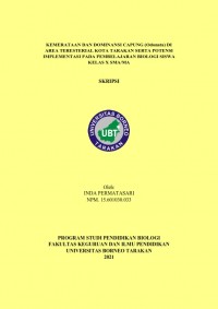 Kemerataan Dan Dominansi Capung (Odonata) Di Area Teresterial Kota Tarakan Serta Potensi Implementasi Pada Pembelajaran Biologi Siswa Kelas X SMA/MA