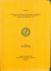 Pengaruh Pinjaman Masyarakat Terhadap Pertumbuhan Ekonomi Kota Tarakan (Studi Kasus Tahun 2005-2012)