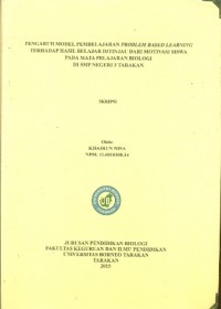 Pengaruh Model Pembelajaran Problem Based Learning Terhadap Hasil Belajar Ditinjau Dari Motivasi Siswa Pada Mata Pelajaran Biologi Di SMP Negeri 3 Tarakan