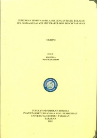 Hubungan Motivasi Belajar Dengan Hasil Belajar IPA Siswa Kelas VIII SMP Frater Don Bosco Tarakan