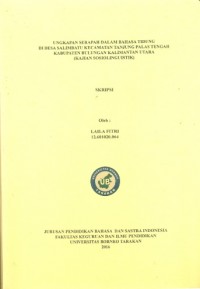 Ungkapan Serapah Dalam Bahasa Tidung Di Desa Salimbatu Kecamatan Tanjung Palas Tengah Kabupaten Bulungan Kalimantan Utara (Kajian Sosiolinguistik)