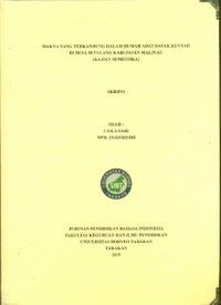 Makna yang Terkandung Dalam Rumah Adat Dayak Kenyah Di Desa Setulang Kabupaten Malinau (Kajian Semiotika)