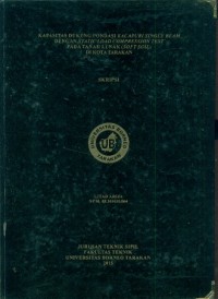 Kapasitas Dukung Pondasi Kacapuri Single Beam Dengan Static Load Compression Test Pada Tanah Lunak (Soft Soil) Di Kota Tarakan