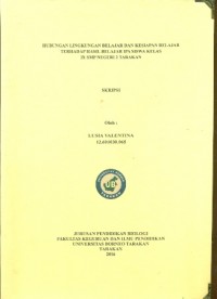 Hubungan Lingkungan Belajar Dan Kesiapan Belajar Terhadap  Hasil Belajar IPA Siswa Kelas IX SMP Negeri 2 Tarakan
