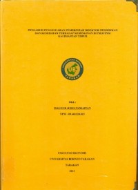 Pengaruh Pengeluaran Pemerintah disektor Pendidikan dan Kesehatan Terhadap Kemiskinan di Provinsi Kalimantan Timur